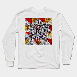 Daisy Abstract after Mondrian Long Sleeve T-Shirt